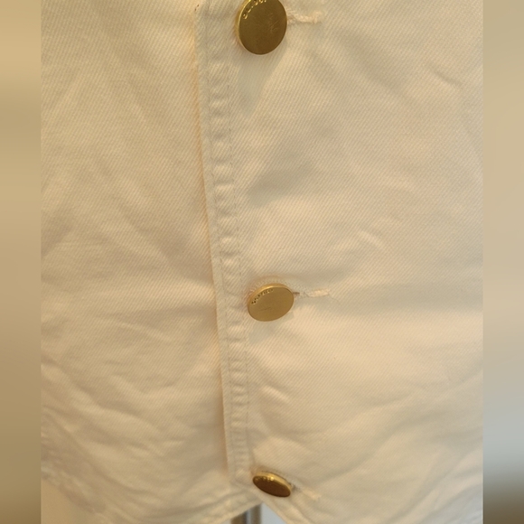 DL1961 White Denim Vest Linen Blend - Picture 11 of 13